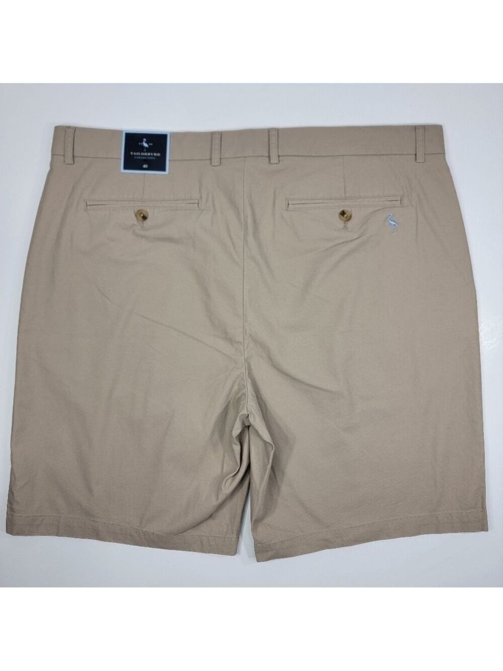 NEW Tailorbyrd Stretch Chino Performance Casual Golf Shorts Men's 40 Dark Khaki - Picture 5 of 11